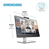 Picture of HP E24m G4 FHD Conferencing Monitor - 23.8" 1920x1080 FHD 300-nit AG, IPS, USB-C(65W)/DisplayPort/HDMI/DP daisy chain, 4x USB 3.0, speakers, webcam, RJ-45 LAN, height adjustable/tilt/swivel/pivot, 3 years