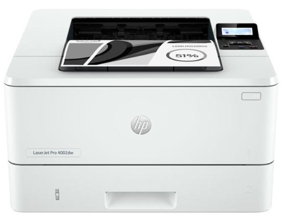 Picture of HP LaserJet Pro 4002dw Printer, Black and white, Printer for Small medium business, Print, Two-sided printing; Fast first page out speeds; Compact Size; Energy Efficient; Strong Security; Dualband Wi-Fi
