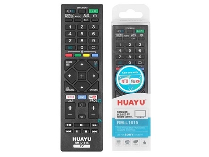 Attēls no HQ LXH1615 TV remote control SONY LCD / LED / Netflix RM-L1615 / Black