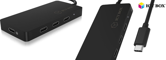 Picture of ICY BOX IB-HUB1429-CPD USB 3.2 Gen 2 (3.1 Gen 2) Type-C 10000 Mbit/s Black
