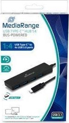 Attēls no HUB USB MediaRange 4x USB-A 3.0 (MRCS508)