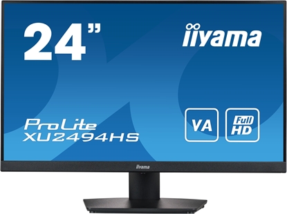Attēls no iiyama ProLite XU2494HS-B2 - LED monitor - 24" (23.8" viewable) - 1920 x 1080 Full HD (1080p) @ 75 Hz - VA - 250 cd / m² - 3000:1 - 4 ms - HDMI, DisplayPort - speakers - matte black