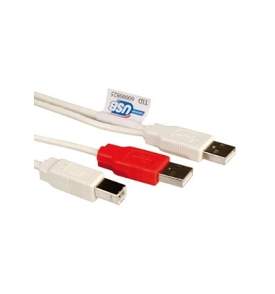 Attēls no Y-kabelis USB2.0 2x A/M + 1x B/M, 1.8m