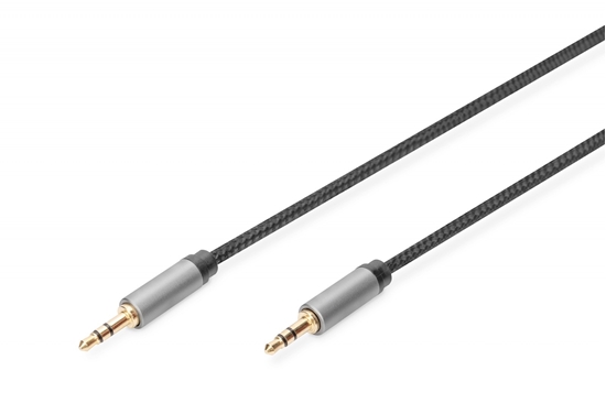 Изображение Kabel połączeniowy audio MiniJack Stereo Typ 3.5mm/3.5mm M/M nylon 3m