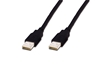 Изображение Kabelis USB2.0 TypeA, M / M, melns, 3.0m, Digitus