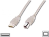 Изображение Kabel połączeniowy USB 2.0 HighSpeed Typ USB A/USB B M/M 3m Szary 