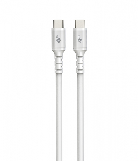 Picture of Kabel USB C - USB C 1 m. silikonowy biały