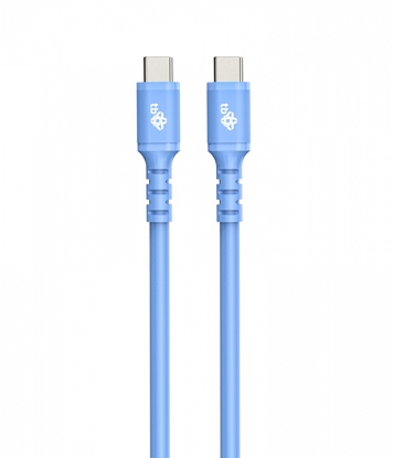 Attēls no Kabel USB C - USB C 1m silikonowy niebieski 