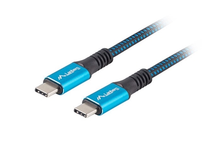 Изображение Kabel USB-C M/M USB4 0.5m 100W 8K 60HZ czarno-niebieski