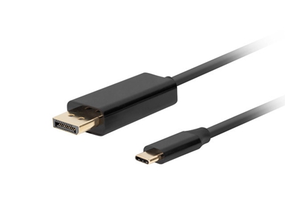 Изображение Kabel USB-C(M)->Displayport(M) 0.5M 4K 60HZ czarny