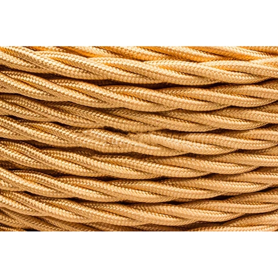 Picture of Kabelis 3x1.5 textile zelta gloss