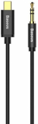 Изображение Kabelis Baseus USB Type-C Male - 3.5mm Male 1.2m Black