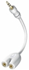Picture of Kabelis Inakustik 3.5mm Male - 2 x 3.5mm Female White