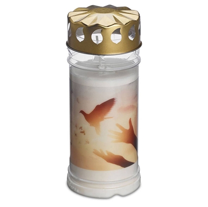 Picture of Kapu svece traukā ar vāciņu 5D 120h Dove