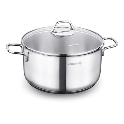 Picture of Katls Perla 24cm, 5.5L, ar stikla vāku, nerūs.tēr., indukcij