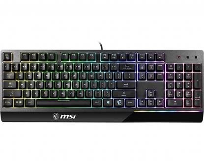 Изображение MSI VIGOR GK30 RGB MEMchanical Gaming Keyboard ' UK Layout, MECH. Membrane switches, 6-Zone RGB Lighting, RGB Mystic Light, water repellent keyboard design'