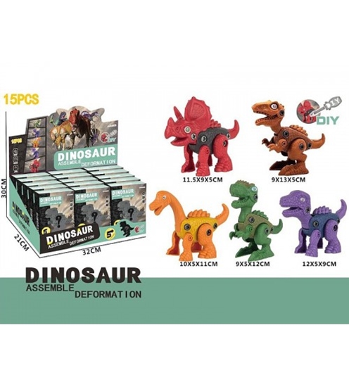 Picture of Konstruktors Dinozaurs ar instrumentu dažādas 12x12x4 см 559097