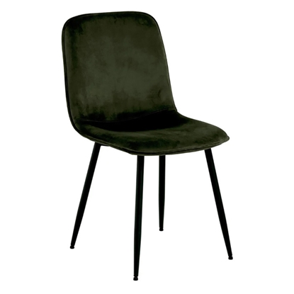 Изображение Krēsls INES 49.2x57.5xH84cm melns/olīvu zaļš