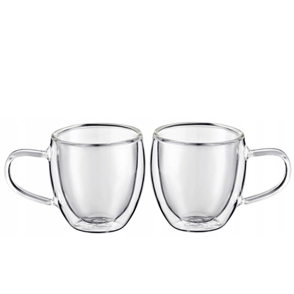 Attēls no Krūžu kompl. Mia dubultsienu, stikla 250ml 2gab.