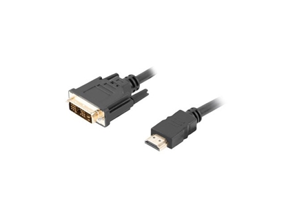 Picture of Lanberg CA-HDDV-10CC-0030-BK video cable adapter 3 m HDMI Type A (Standard) DVI-D Black