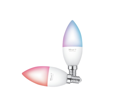 Attēls no LED spuldze Trust Smart WiFi LED Candle E14 White & Colour (duo-pack)