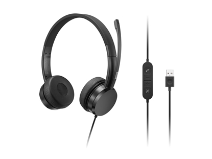 Attēls no Lenovo 4XD1K18260 headphones/headset Wired Head-band Music/Everyday USB Type-A Black