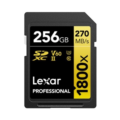 Attēls no Lexar memory card SDXC 256GB Professional 1800x UHS-II U3 V60