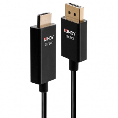 Picture of Lindy 0.5m Active DisplayPort to HDMI Cable with HDR