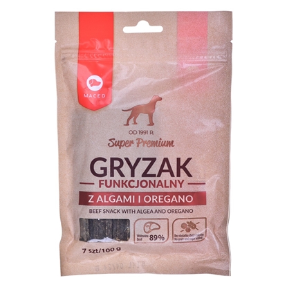 Picture of MACED Beef snack with algea and oregano - dog chew - 100g