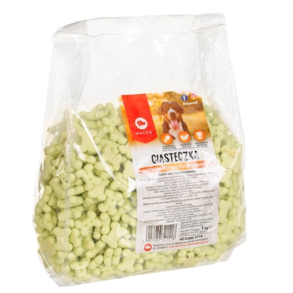 Picture of MACED Puppy mint bones cookies - Dog treat - 1 kg