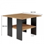 Attēls no MODERNA Table 60x60x45 cm Artisan Oak/Black