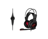 Picture of MSI DS502 7.1 Virtual Surround Sound Gaming Headset 'Black with Ambient Dragon Logo, Wired USB connector, 40mm Drivers, inline Smart Audio Controller, Ergonomic Design'