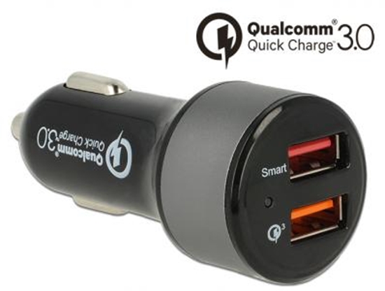 Picture of Navilock Car charger 2 x USB Type-A with QualcommÂ® Quick Chargeâ¢ 3.0