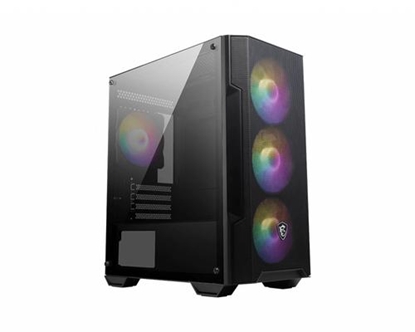 Изображение MSI MAG FORGE M100A computer case Micro Tower Black, Transparent
