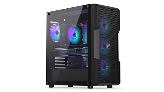 Picture of Case|ENDORFY|Regnum 400 ARGB|MidiTower|Case product features Transparent panel|Not included|ATX|MicroATX|MiniITX|Colour Black|EY2A009