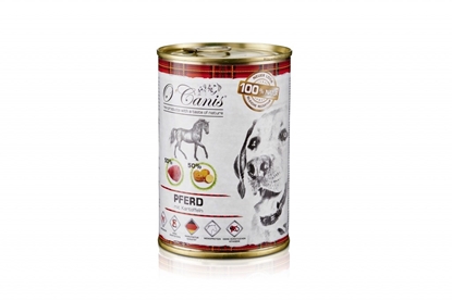 Picture of O'CANIS canned dog food- wet food- horse meat with potato - 400 g
