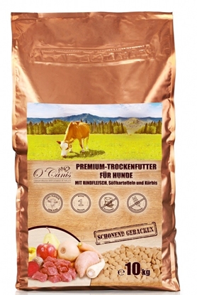 Picture of O'CANIS Beef, sweet potatoes, pumpkin - baked dry dog food - 10 kg