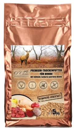 Picture of O'CANIS dry roasted dog food- deer flavor- 5 kg