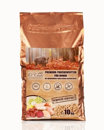 Picture of O'CANIS dry roasted dog food- flavored with wild boar, sweet potato and beetroot-10 kg