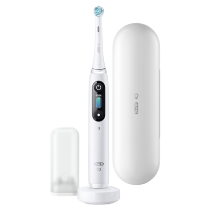 Attēls no Oral-B Electric Toothbrush iO8 Series Rechargeable, For adults, Number of brush heads included 1, Number of teeth brushing modes 6, White Alabaster