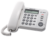 Picture of Panasonic | Corded | KX-TS560FXW | Built-in display | Caller ID | White | 198 x 195 x 95 mm | Phonebook capacity 50 entries | 588 g