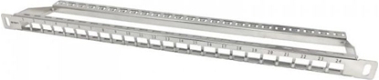 Attēls no Alantec Patch panel 0.5U 19" 24x slot keystone Srebrny (PK045)