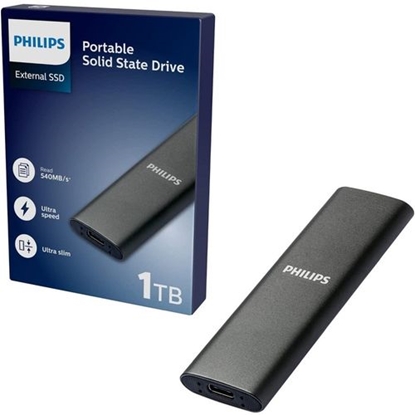 Attēls no Philips External SSD 1TB Ultra speed Space grey