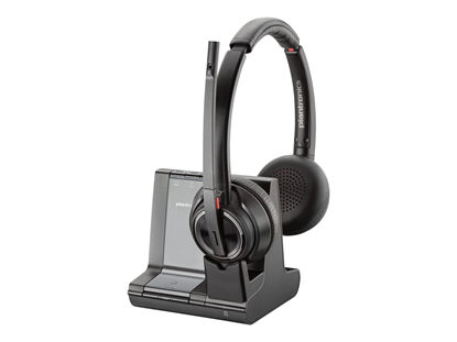 Picture of Poly Savi, W8220 3 in 1, OTH Stereo, UC, DECT | Poly | Savi W8220 3 in 1 | Headset | Built-in microphone | Wireless | Bluetooth | Black