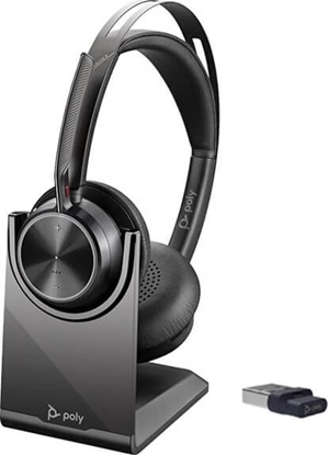 Picture of POLY Voyager Focus 2 UC Wired & Wireless Headset, Bluetooth, Charging Stand