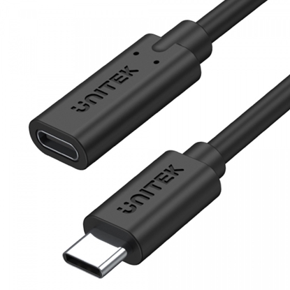 Изображение Przedłużacz USB-C 3.1 10Gbps; 4K; PD 100W; M/F; 1m; C14086BK-1M 