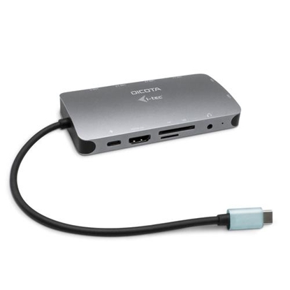 Attēls no Dicota USB-C Portable 10-in-1 Docking Station HDMI/PD 100W