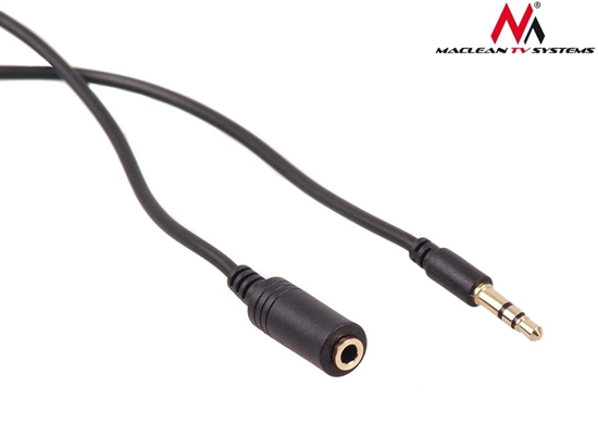 Изображение Kabel Maclean Jack 3.5mm - Jack 3.5mm 5m czarny (MCTV-821)