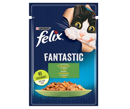 Изображение Purina Felix Fantastic rabbit in jelly - wet cat food - 85g