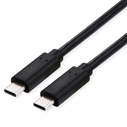 Attēls no ROLINE Cable USB4 Gen3x2, with Emark, C–C, M/M, 100W, black, 1 m